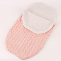 Bolsa De Dormir Para Bebé Recién Nacido Invierno Suave Cálido Tejida Con Lana Suave Manta De Carrito De Bebé Funda De Piernas Unisex - details 6