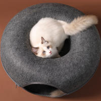 Cama para Gatos con forma de Dona y Túnel, juegos Interactivos y Equipo de ejercicio de entrenamiento para Gatos de material transparente y transpirable de Doble use - details 3
