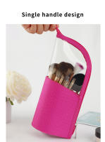 Bolsa De Maquillaje Para Mujer Organizador De Viaje Con Cierre De Cremallera Transparente Y Portador De Cepillos De Maquillaje 1 Pieza - details 2