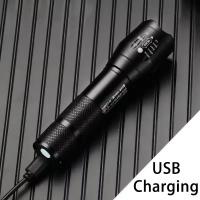 Linterna LED Recargable Potente Zoom Para Camping Y Bicicleta Con 3 Modos De Iluminación Luz Exterior Portátil Impermeable De Aluminio - details 2