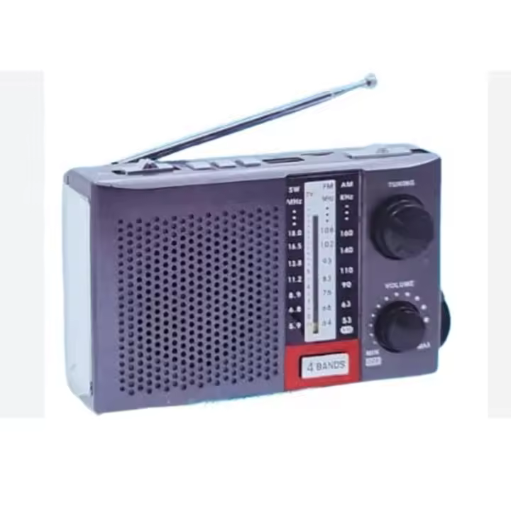 Radio AM/FM portátil con linterna incorporada y altavoz Sanda SD-4011 - 1