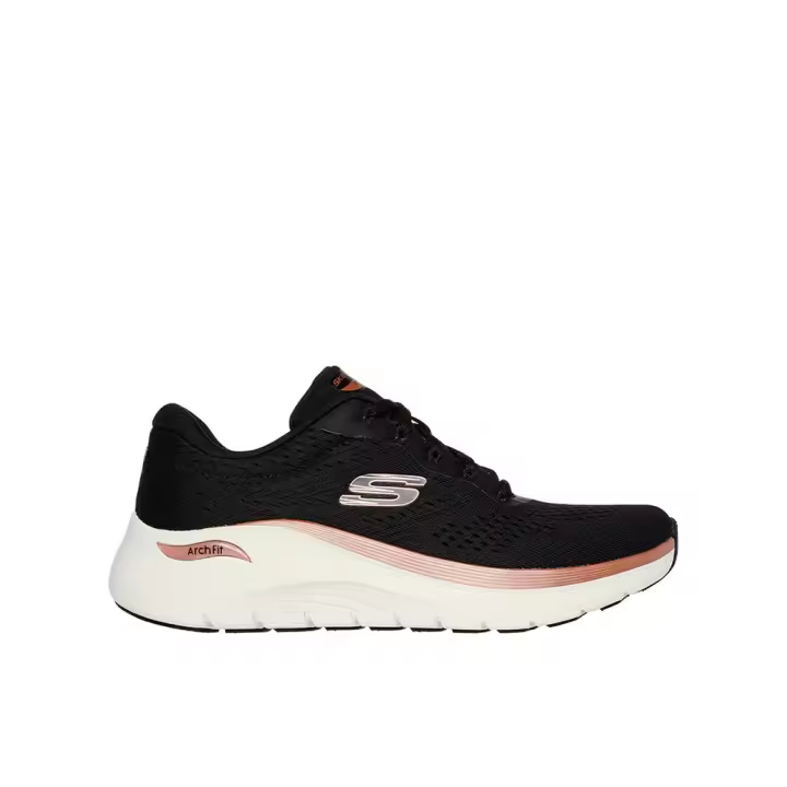 Skechers 150067_BKRG Zapatillas deportivas para mujer negras en textil 82176 - 1