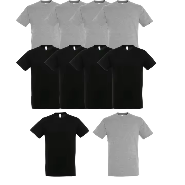 Conjunto de 10 camisetas básicas elegantes y cómodas - UNISEX - Marnaula - 1