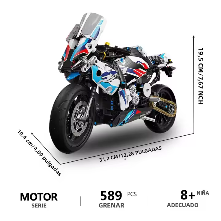 Bloques De Construcción Modulares Para Motocicleta T3009 Set De Modelos De Motocicletas De Plástico Para Niños Regalos Para Niños Educativos De Juguete - 1