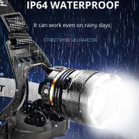 Linterna Frontal LED XHP50 Con Sensor Y Sensor Impermeable Recargable Para Pesca Buscaminos Camping Luz De Escenario Con Zoom - details 5