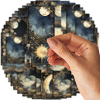 Cuaderno Decorativo DIY Tema Vintage Luna Nocturna A6 (21x14.8 Cm) Con 20 Hojas Para Decoración De Maletas Guitarra Y Juguetes Clásicos - details 5