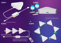 Tablero Inteligente Qiguang Luz De Noche Rítmica Musicial Luz Triangular De Quantum Atmosfera Esportiva Luz De Pared - details 8