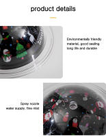 Proyector De Estrella De Navidad Con Humidificador LED USB Luz Ambiente Para Dormitorio Iluminación De Ambiente Con Humidificador Creativo - details 13