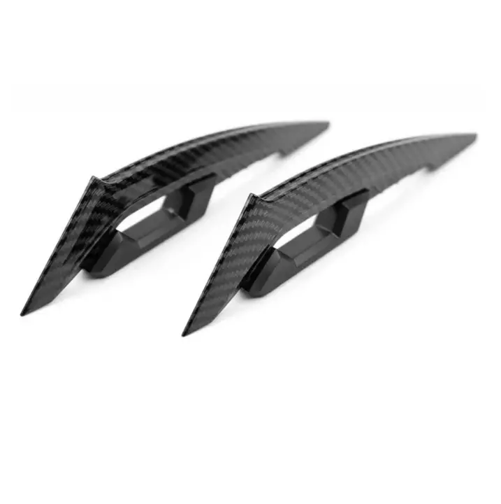 1par De Alas Dinámicas Para Motocicleta Pegatinas Aerodinámicas Accesorios De Winglet Negro Carbono Antes Del Faros - 1
