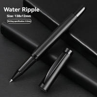 Bolígrafo De Gel Metálico Avanzado Para Negocios Con Acabado Negro Punto Medio 0.5mm Tinta Negra Duradero Para Oficina Y Profesional - details 7
