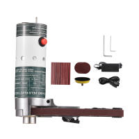 Mini Muela Eléctrica Angle Grinder Con 9 Cinturones De Arena Para Trabajos De Madera Máquina Portátil De 10000/min Para DIY - details 8