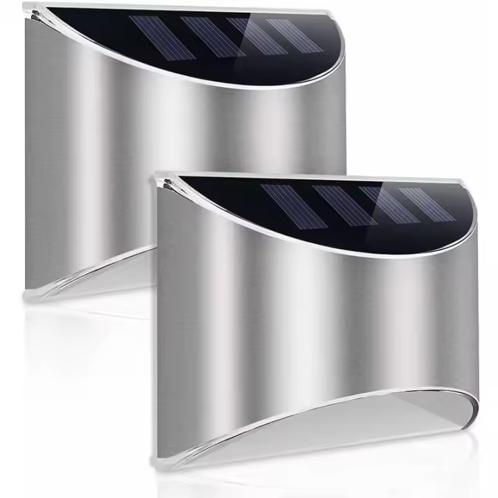 Lámpara solar para exteriores, paquete de 2 luces LED solares, iluminación inalámbrica, lámpara de pared impermeable para jardín, Patio - 1