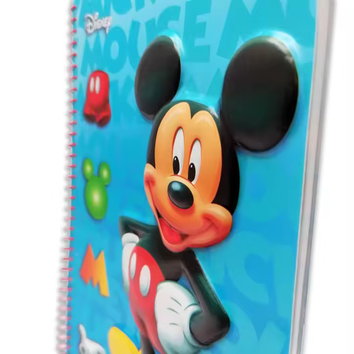 Cuaderno A5 con Portada 3D Mickey Mouse Disney 50 Páginas para Niños de Perona - 1