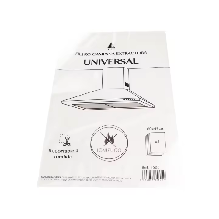 Anakel Home Filtros de Papel Universales para Campanas Extractoras I 60x45cm I Recortables a medida I Ignífugos Resistente - 1