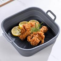 Caja para hornear de silicona para los productos de la freidora reutilizable, Gris - details 3