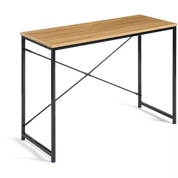 DUPI Escritorio de Ordenador Easy | Estructura Metálica Resistente | Multifuncional para Estudio u Oficina | Taupe-Negro - 1