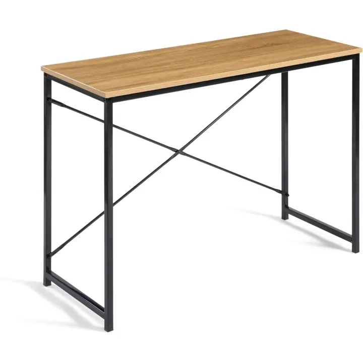 DUPI Escritorio de Ordenador Easy | Estructura Metálica Resistente | Multifuncional para Estudio u Oficina | Taupe-Negro - 1