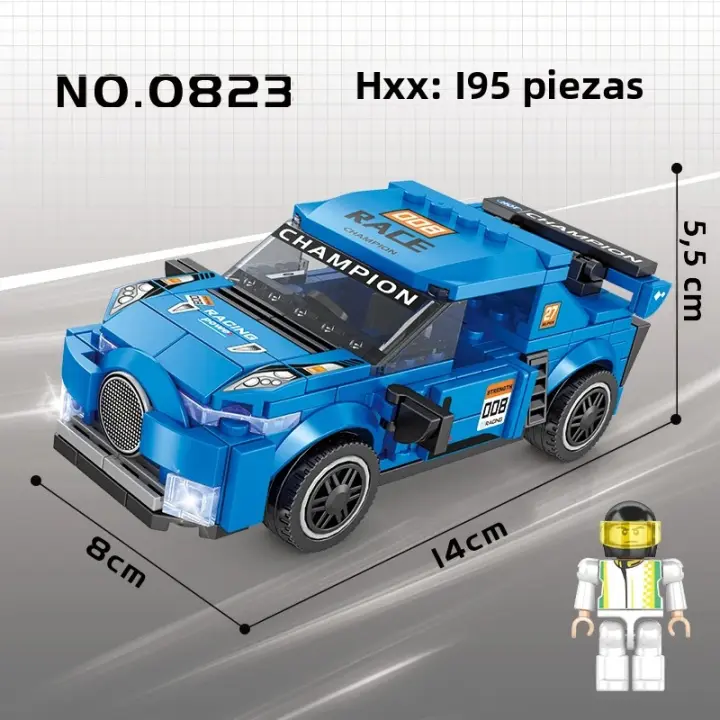Coche De Carreras De Bloques Pequeños Para Regalar En Fiestas Navideñas Modelo Educativo De Construcción Compatible Con Lego Para Niños Y Niñas De 6 a 12 Años - 1