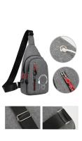 Bolsa De Pecho Para Hombres De Gran Capacidad Unisex Para Deportes Al Aire Libre Y Ocio Estilo Crossbody Monedero De Nylon - details 1