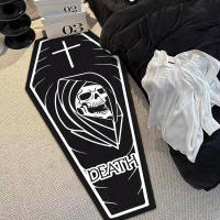 VIKAMA Alfombra De Decoración Gótica Con Calavera Para Halloween Resistente a La Suciedad Para Sala De Estar Y Dormitorio Material De Poliéster Lavable a Mano Y Máquina - details 6
