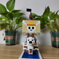 Barco Pirata De Miniatura De Coleccionista Único Tema De Aventura Juguete Para Enthusiasts Ideal Regalo Para Adultos Sin Batería Hecho De Plástico ABS - details 0