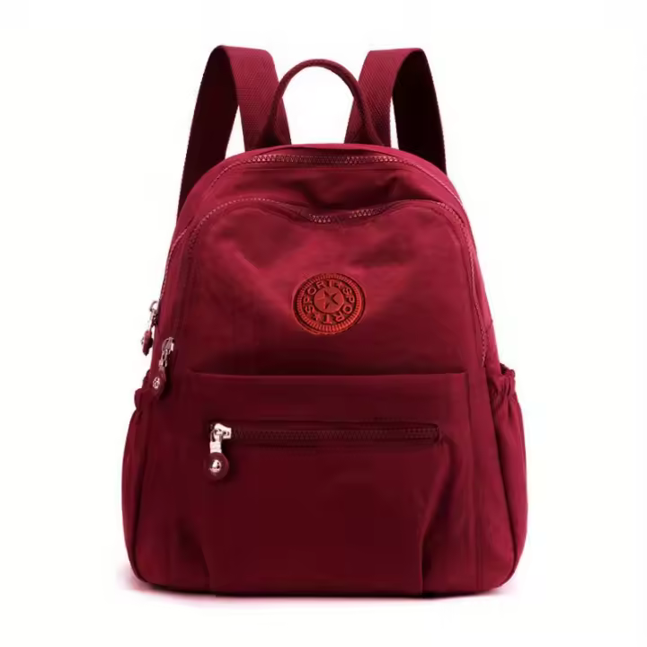 Mochila De Nylon De Color Sólido Ligera Para Viajes Y Escuela Mochila Casual Para Trabajo Y Viajes Puede Colgarse En Maleta - 1
