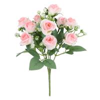 Nueva Arreglo De Rosas Artificiales En Vaso Para Decoración De Hogar Boda Fiesta Cumpleaños Regalo De Aniversario Decoración De Casa - details 2