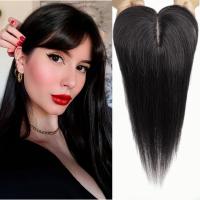 Peluca De Extensiones De Cabello Humano Remy Ombre Marrón Rubia Con Franja Base De Seda Piezas De Clip Para Mujeres Peluca De Topper De Cabello - details 10