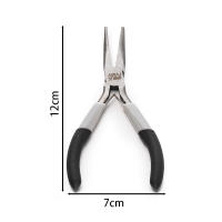 Aguja Curva Mini Tijeras De Acero De Carbono Alto Durable Negra Para Bricolaje Joyería Con Nariz Aislada Herramienta Metálica Para Joyería - details 2