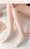 5 Pares De Calcetines Cortos Para Mujer Color Sólido Negro Y Blanco Casual Breathable Calcetines De Verano De Poliéster - details 4