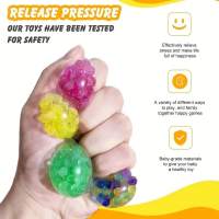 Paquete de 10 pelotas antiestrés con cuentas de agua de colores - details 3