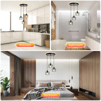 Lámpara Colgante Vintage De Techo LED Estilo Nórdico Para Sala De Estar Comedor Cocina Decoración Navideña Luz Pendente De Hogar - details 2
