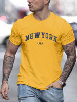 Camiseta De Verano Para Hombre Algodón 100% Estilo Casual Ajustada Y Deportiva Con Estampado De Nueva York USA Manga Corta Cuello Redondo Tallas Grandes - details 6