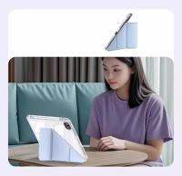 Funda De Cuero Para Tableta Samsung Galaxy Tab S11 Con Portador De Lápiz Y Soporte De Acrílico Transparente Protector Antichoque - details 4