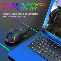 Ratón De Juego Con 10 Botones 12800 DPI USB Retroiluminado RGB Programable Para Laptop PC Y Desktop Accesorios De Computadora - details 11
