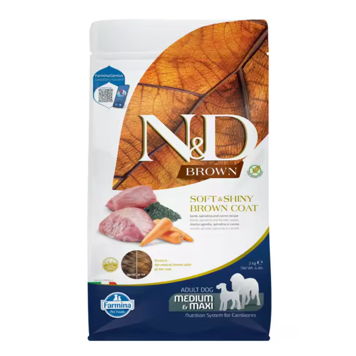 Farmina N&D Brown Grain Free de Cordero y Spirulina Pienso para Perros Medianos / Grandes - 1