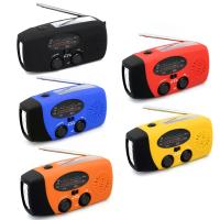 Radio De Mano Solar Crank Dynamo AM/FM/NOAA Con Linterna LED Multifuncional Y Banco De Energías Para Emergencias Y Exterior - details 1