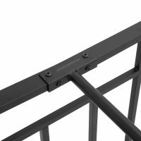 HOMCOM Marco de Cama Individual de Metal 31 cm para Colchón 90x190 cm con Cabecera Forma de Mariposa Estructura de Cama con Espacio Bajo de Almacenamiento 95x196x100 cm Negro - details 3