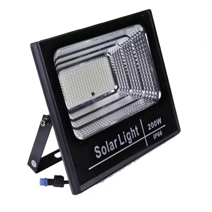 Jandei Proyector Led Solar NATURE 1250 Lúmenes 200W | Panel Separado | Batería Litio | Cable 5 Metros | Control Remoto | Aluminio | IP66 - 1