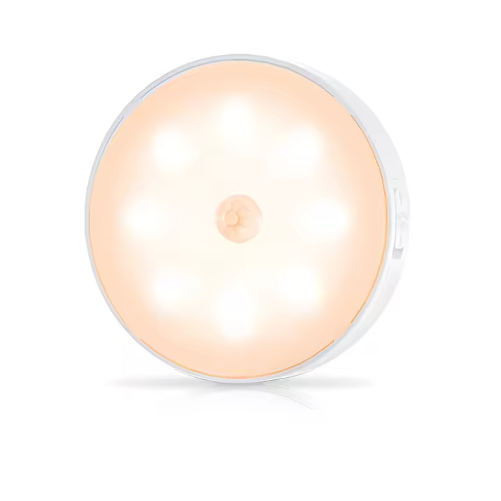 Lámpara Nocturna Inteligente LED Recargable Por USB Iluminación Automática De Emergencia Para Cabecera Armario Hogar Luz Sensor De Movimiento - 1
