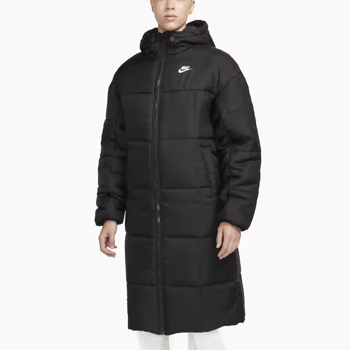 NIKE W' SPORTSWEAR CLASSIC PARKA PUFFER HOODED BLACK - FB7675 - 1