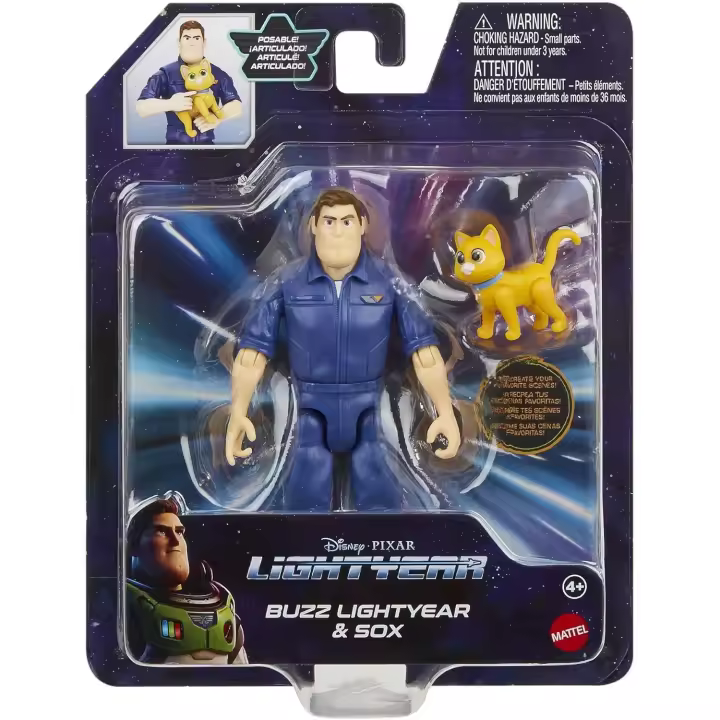 Figura Buzz Lightyear con Sox 12 cm Mattel Lightyear Oficial - 1