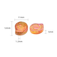 30Pcs Hileras De Cuentas De Vidrio Mate De Snail 11x12mm Para Manualidades Joyería Collar Y Aretes Accesorios De Artesanía - details 1