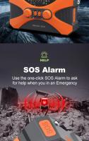 Radio De Emergencia Portátil 10000mAh Con Solar Crank AM/FM Para Interior Y Exterior Incluye SOS Alarme Y Linterna - details 10