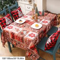 Mantel Rectangular De Navidad Impermeable Para Mesa De Comedor Decoración De Fiesta Del Año Nuevo Estilo Jacquard Tamaño Multi - details 5