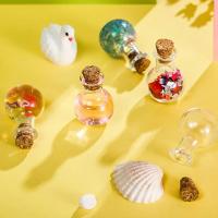 10Pcs Botellas De Vidrio Pequeñas Miniatura Botella De Poción Con Tapa De Madera Para Bodas Y Decoración Del Hogar - details 1