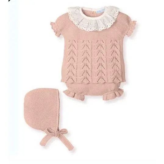 Conjunto de Hilo para Bebé Niña de 3 Piezas Mac Ilusion - Ropa Cómoda y Adorable para tu Pequeña Princesa ref.9236 PRODUCTO FABRICADO EN ESPAÑA - 1