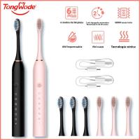 Cepillo De Dientes Eléctrico Recargable Tongwode Para Adultos 6 Modos De Limpieza Sonic Blanqueamiento Y Limpieza De Dientes Material ABS - details 1