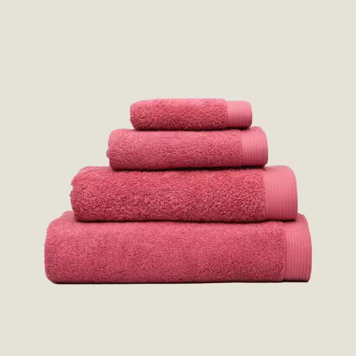 TEXTURA Toalla baño algodón Maxim color rosa frambuesaAlgodón, Rizo, Liso, Disponible en: Toalla Tocador/Toalla Lavabo/Toalla Ducha/Toalla Baño - 1