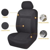 Funda de asiento de coche para varios modelos, color negro, 1 pieza - details 1